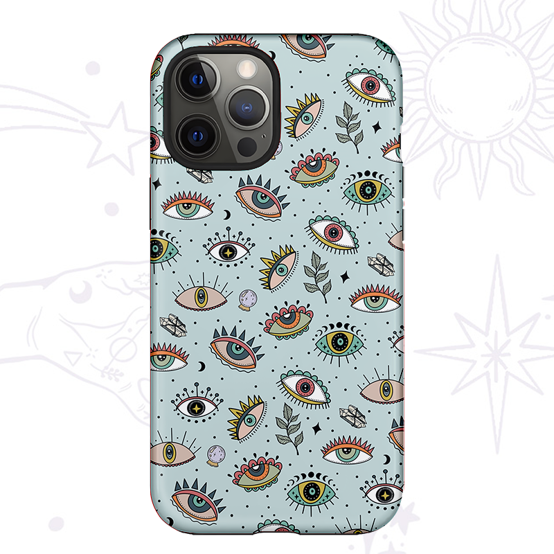 Purplehecate Evil Eye Pattern Phone Case