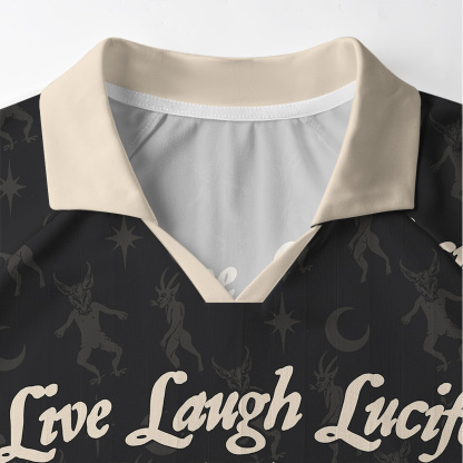 Purplehecate Live Laugh Lucifer With Wicked Delight Long Sleeve Jersey Shirt
