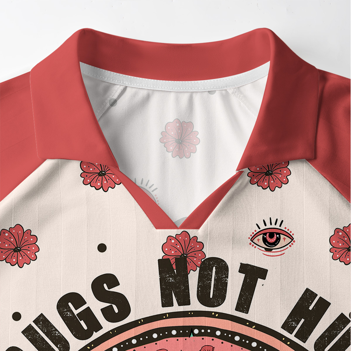 Purplehecate Drugs Not Hugs Don't Touch Me Long Sleeve Jersey Shirt