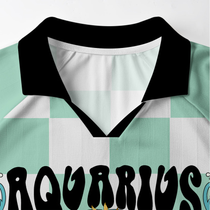 Purplehecate  Aquarius Spirit Zodiac Long Sleeve Jersey Shirt