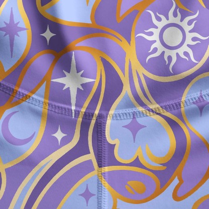 Purplehecate Divination Night Print Yoga Pants