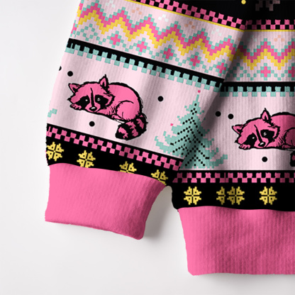 Purplehecate The Team Trash Opossum Ugly Cardigan Sweaters