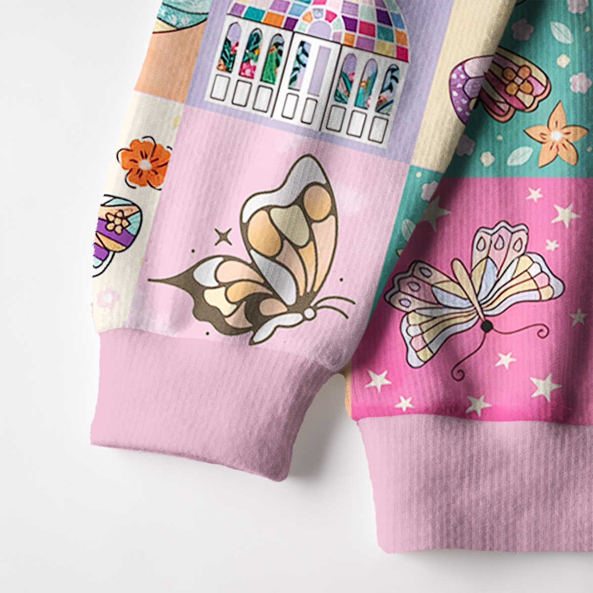 Purplehecate Dreamy Butterfly Garden Ugly Cardigan Sweaters