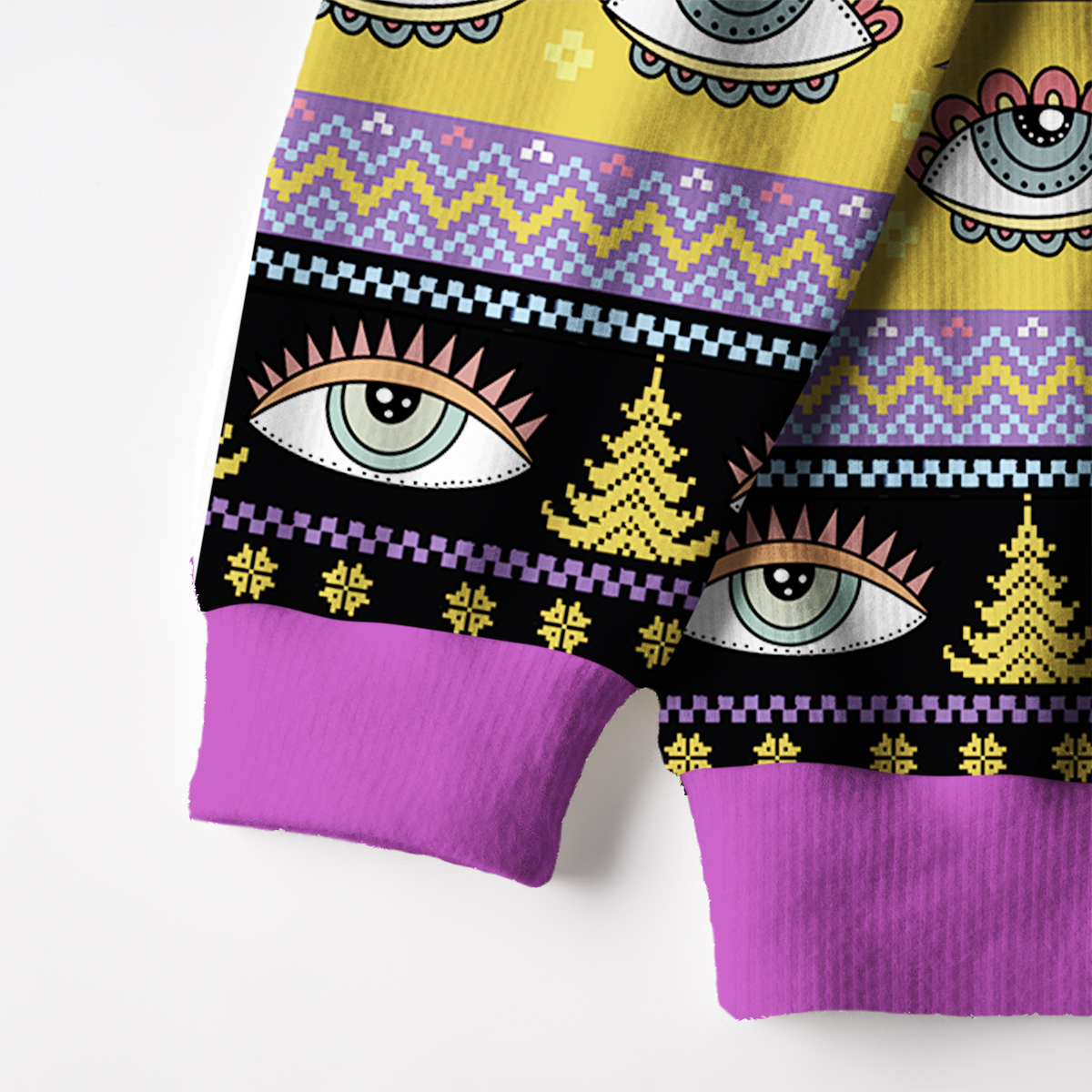 Purplehecate Gothic Mama Rainbow Fuzzy Ugly Christmas Sweatshirt