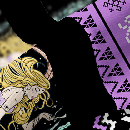 Purplehecate Capricorn Zodiac Fuzzy Ugly Christmas Sweatshirt