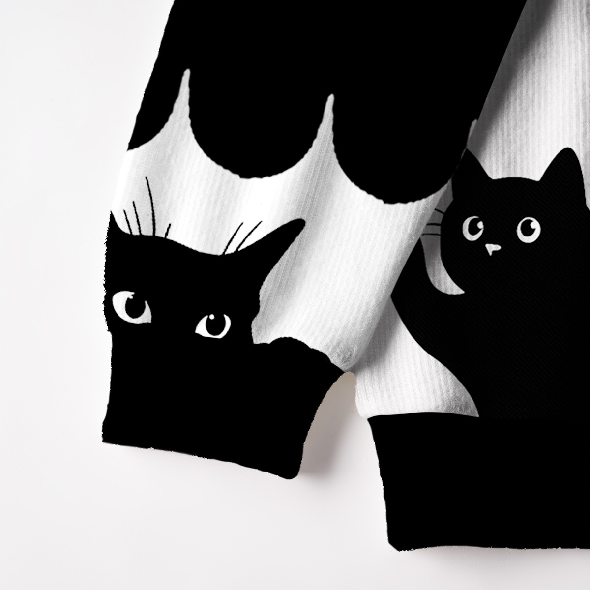 Purplehecate Peekaboo Cats Ugly Cardigan Sweaters