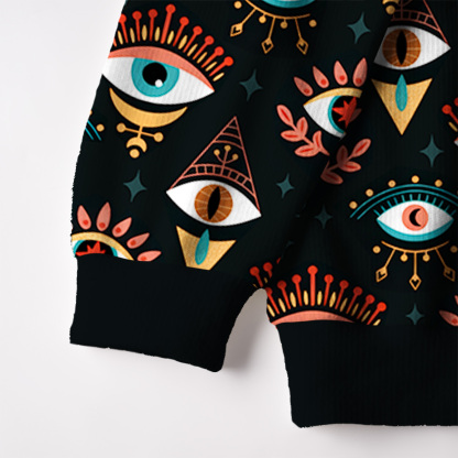 [Copy]Purplehecate Witchy Neon Naughty Cat Fuzzy Ugly Christmas Sweatshirt