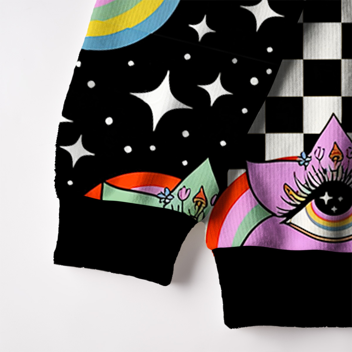 Purplehecate Enchanted Eye Blossom Ugly Cardigan Sweaters