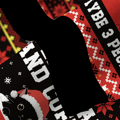 Purplehecate I like Cats And Coffee Ugly Cardigan Sweaters