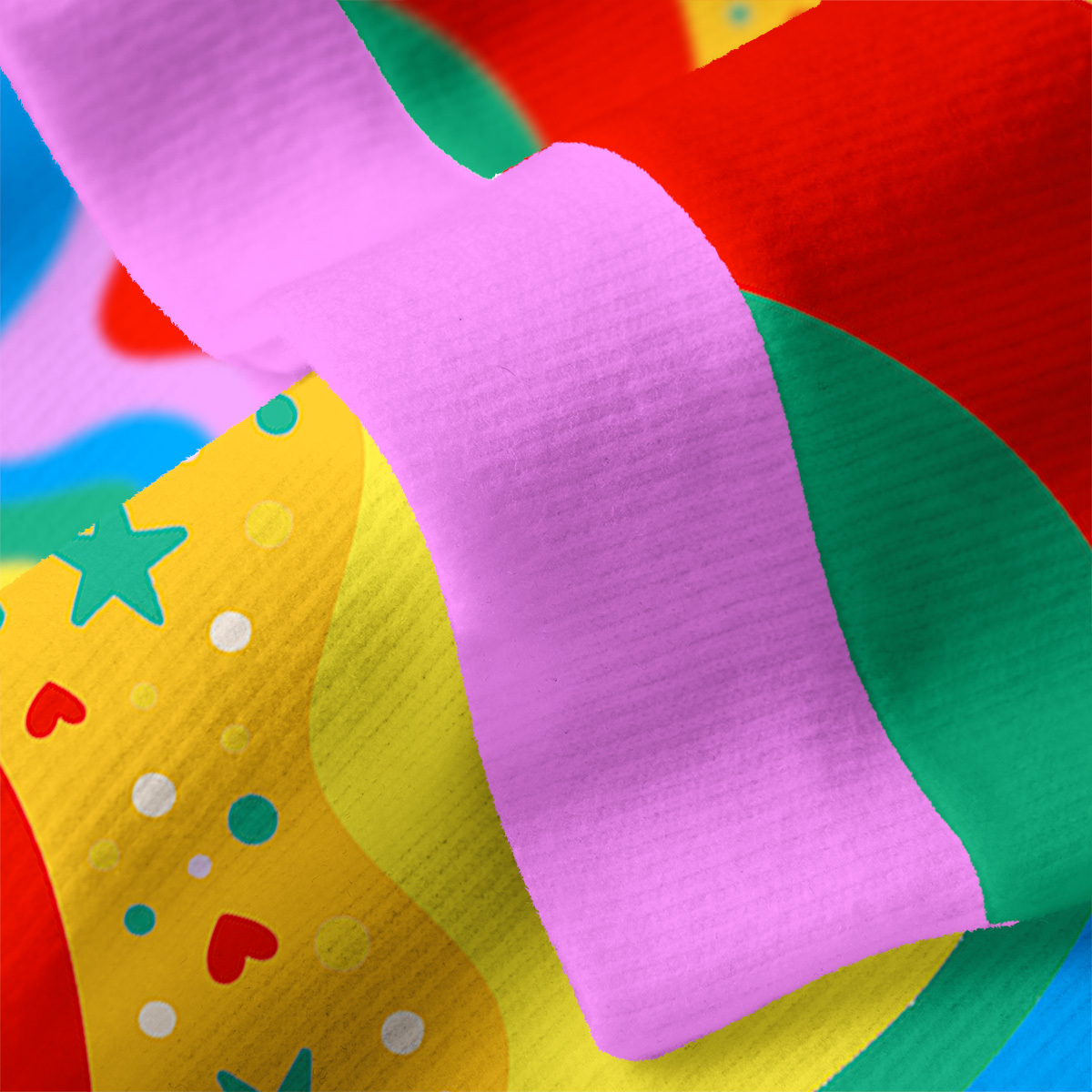 Purplehecate Dreamy Rainbow Waves Ugly Cardigan Sweaters