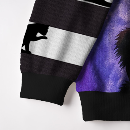 Purplehecate Witchy Cat WhiskersUgly Cardigan Sweaters