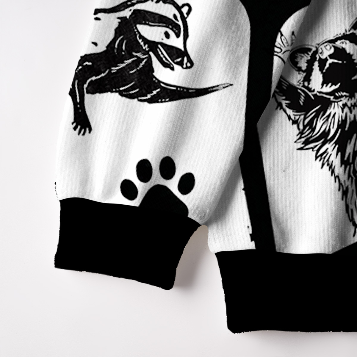 Purplehecate Midnight Bandits Raccoon and Opossum Ugly Cardigan Sweaters