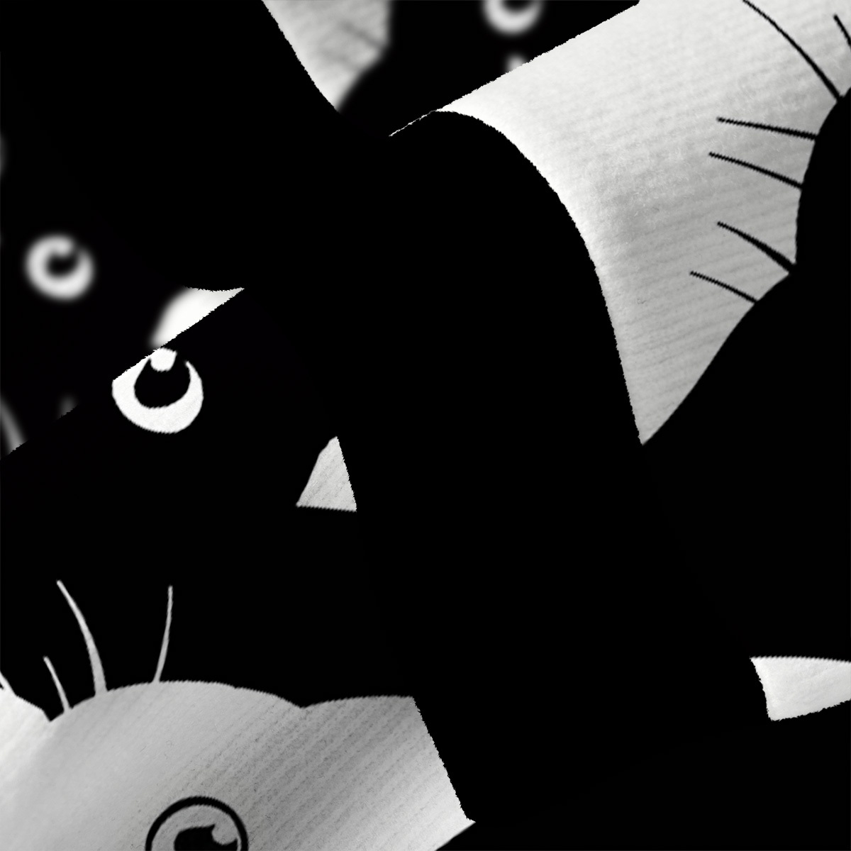 Purplehecate Curious Cats Ugly Cardigan Sweaters