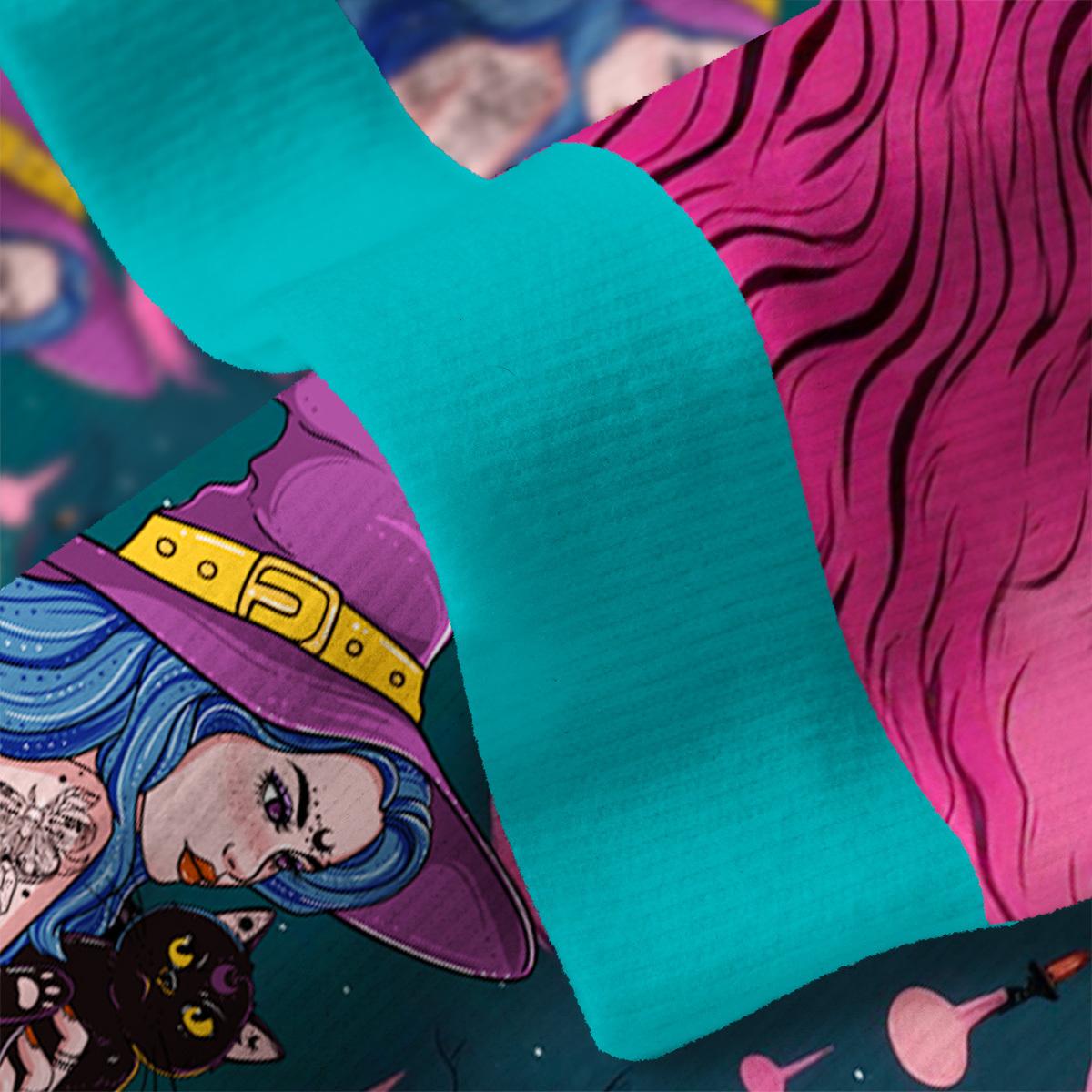 Purplehecate The Witch and Her Familia Fuzzy Ugly Christmas Sweatshirt