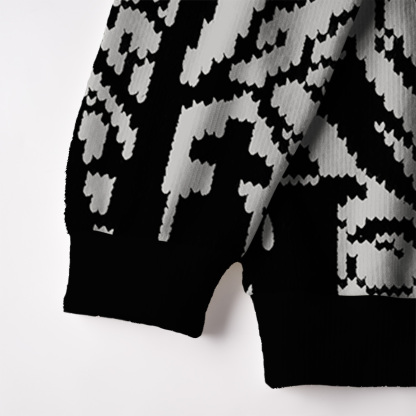 Purplehecate Ravens Over the Spooky Graveyard Fuzzy Ugly Christmas Sweatshirt