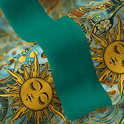 Purplehecate Golden Sun Wheel Ugly Cardigan Sweaters