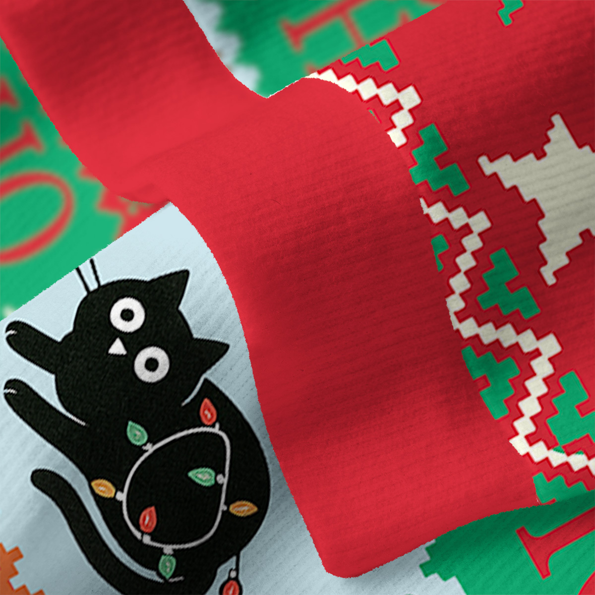 Purplehecate Ho Ho Ho Black Cat Ugly Cardigan Sweaters