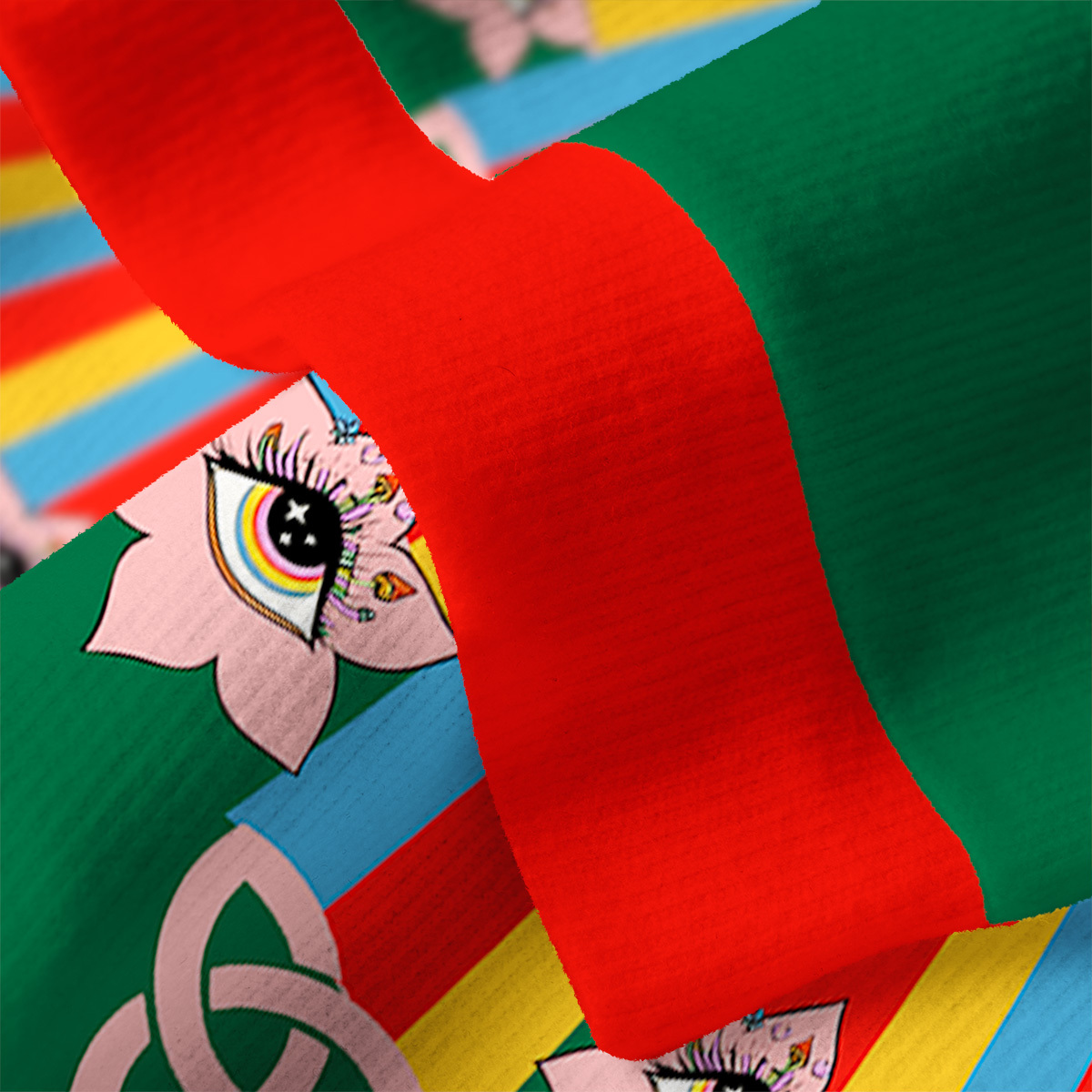 Purplehecate Rainbow Aura Lotus Eye Ugly Cardigan Sweaters