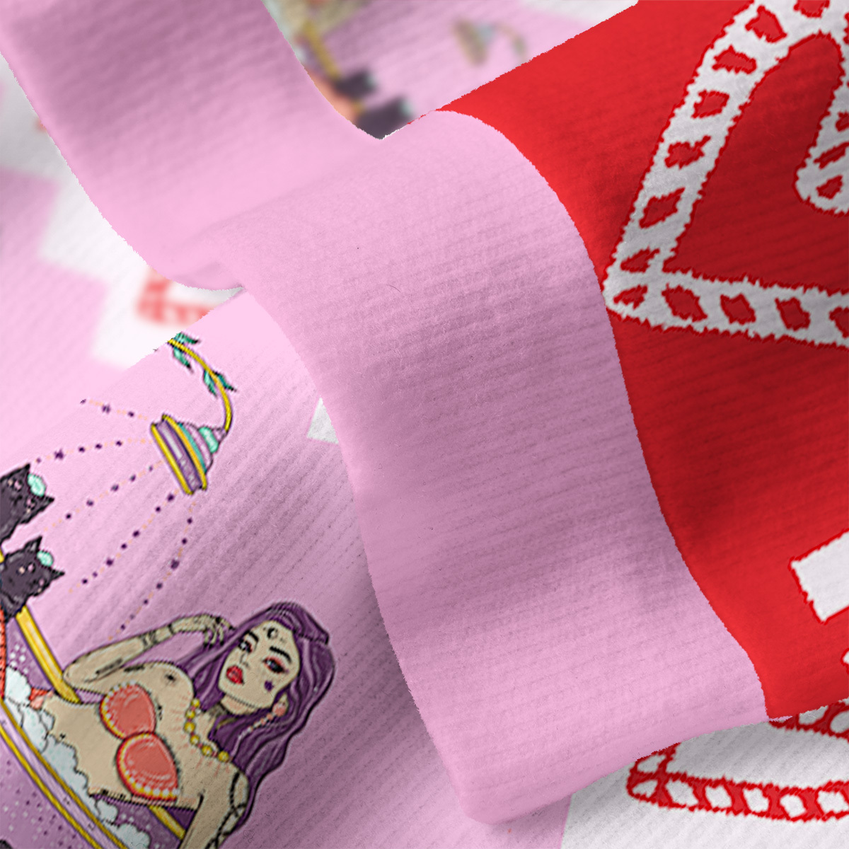 Purplehecate Ho Ho Meowmaid Ugly Cardigan Sweaters