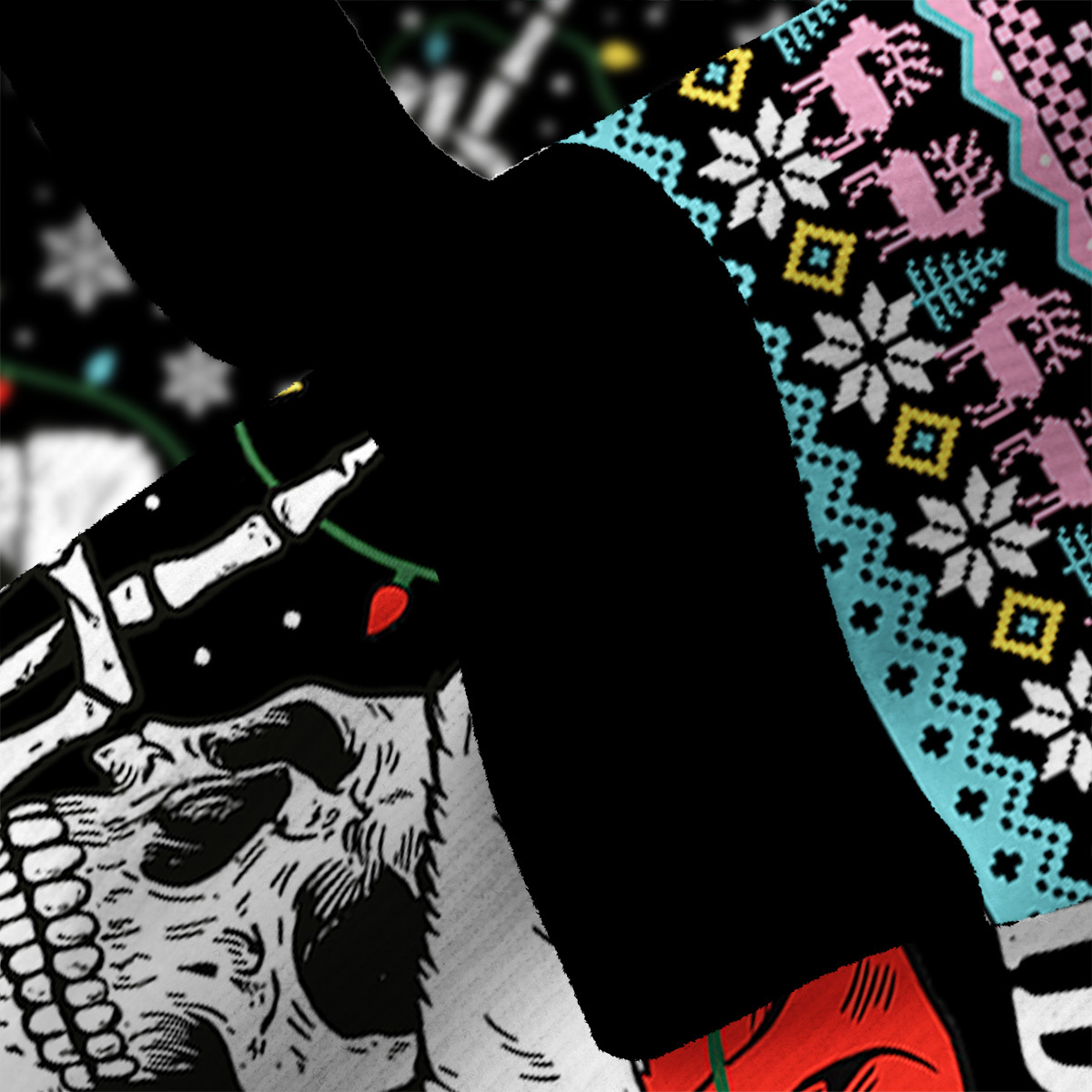 Purplehecate Dead Inside But Jolly AF Christmas Ugly Cardigan Sweaters