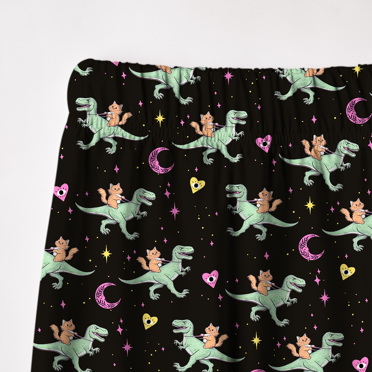 Purplehecate Witch Cat Rides the Dino Pajamas