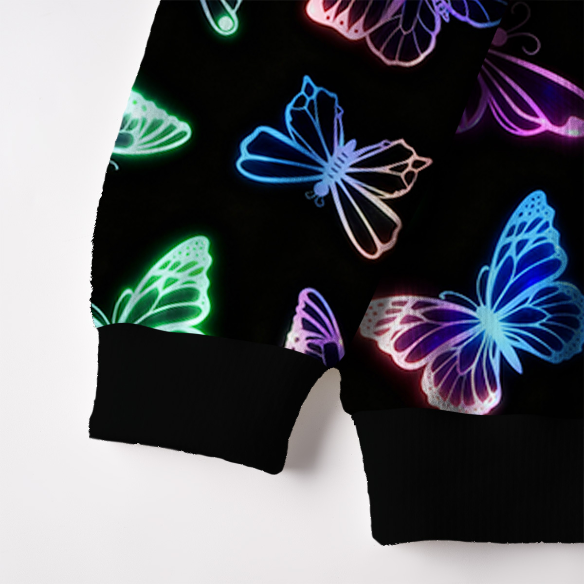 Purplehecate Neon Butterful Ugly Cardigan Sweaters