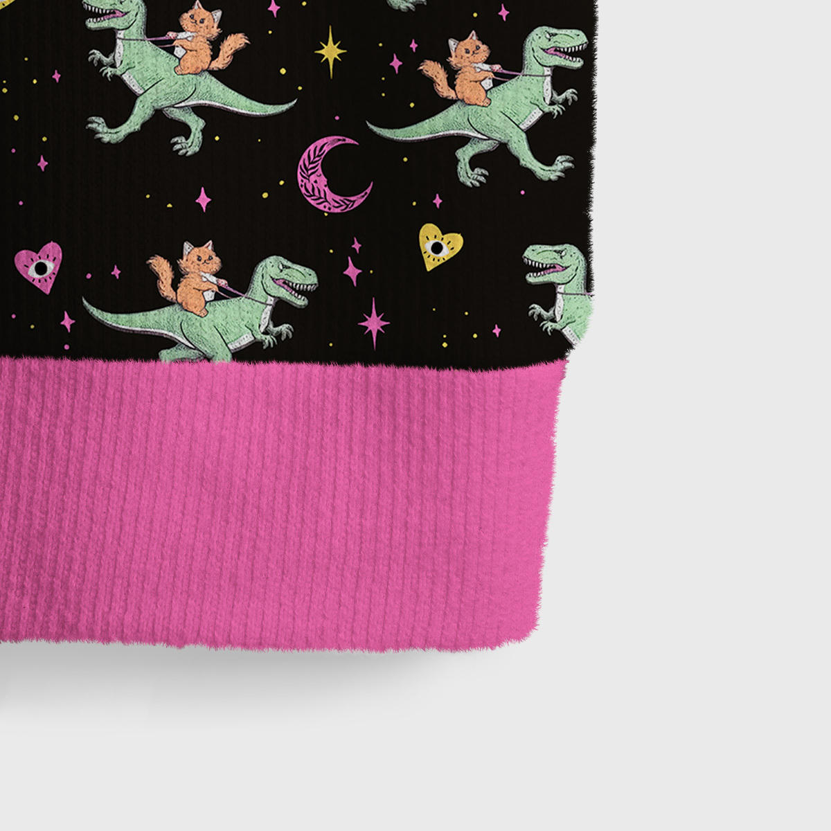 Purplehecate Witch Cat Rides the Dino Ugly Sweater Vest