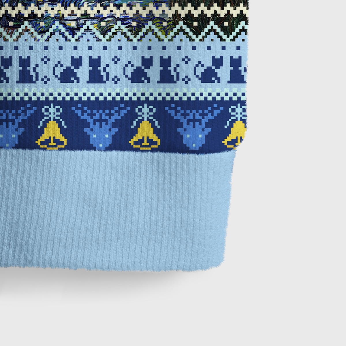 Purplehecate Witch Cat Under the Starry Night Ugly Sweater Vest