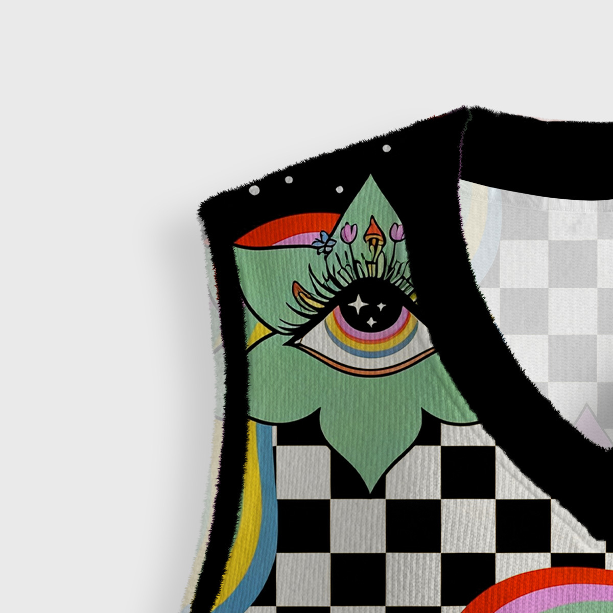 Purplehecate Enchanted Eye Blossom Ugly Sweater Vest