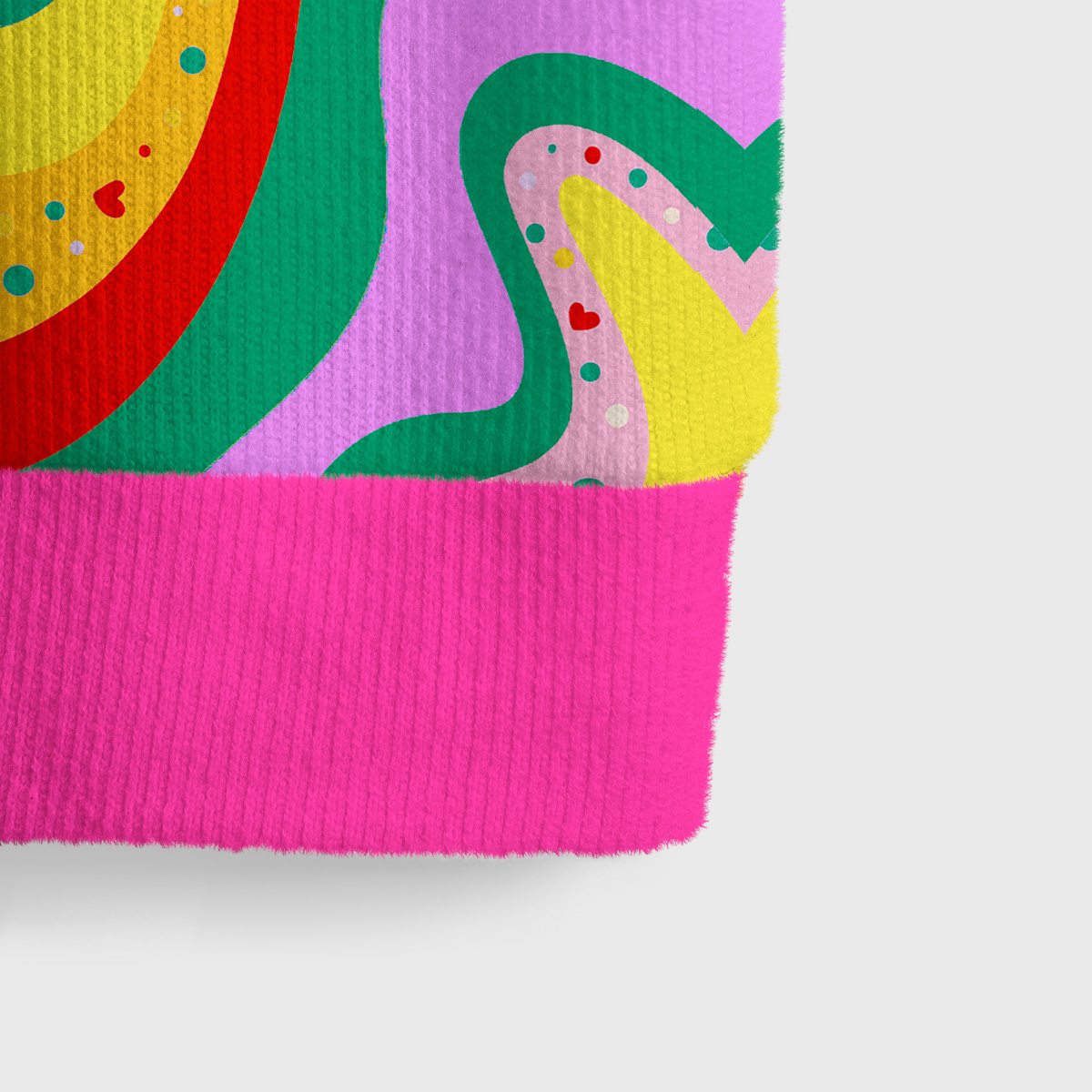 Purplehecate Dreamy Rainbow Waves Ugly Sweater Vest