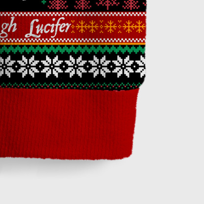 Purplehecate Live Laugh Lucifer Ugly Sweater Vest