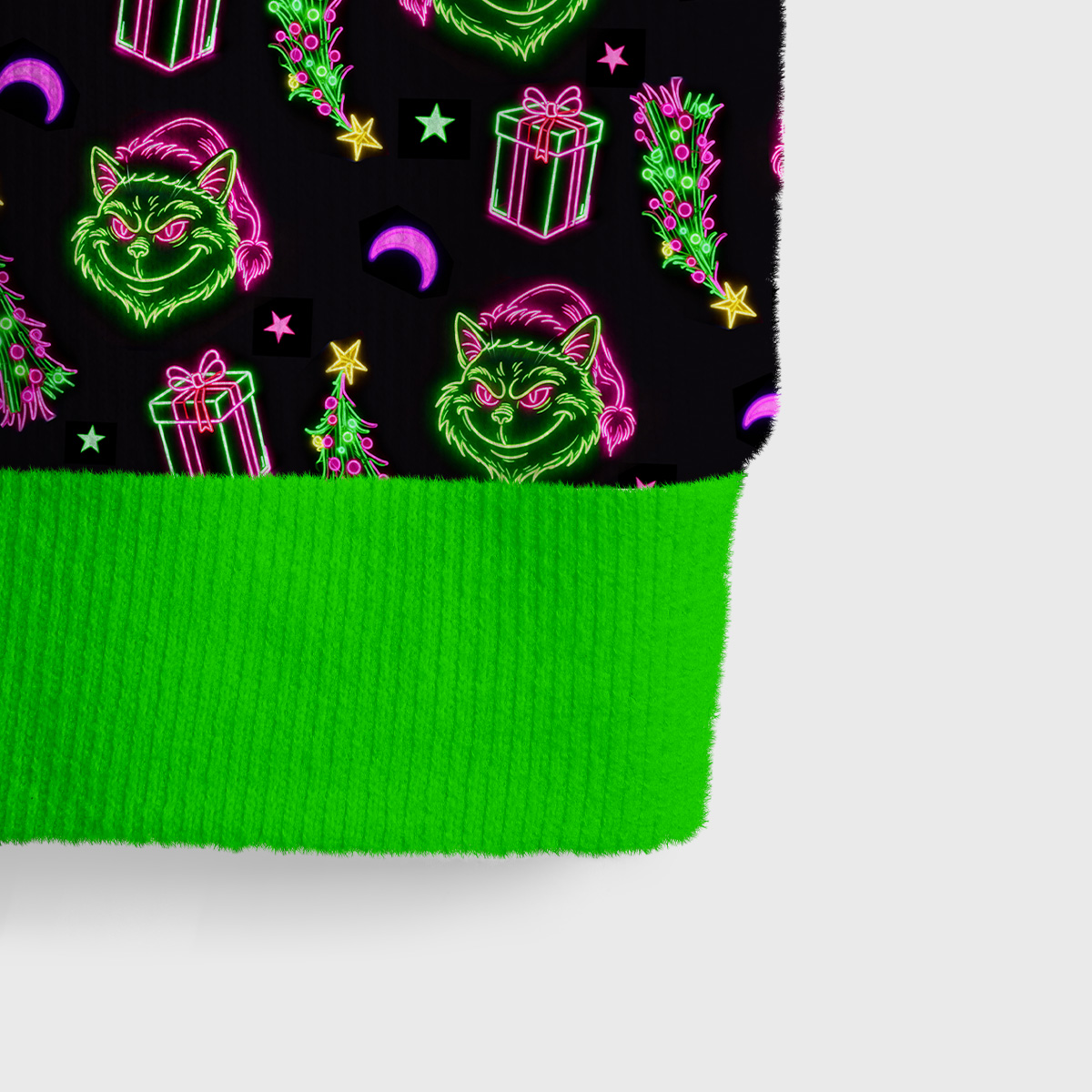 Purplehecate Witchy Neon Naughty Cat Ugly Sweater Vest