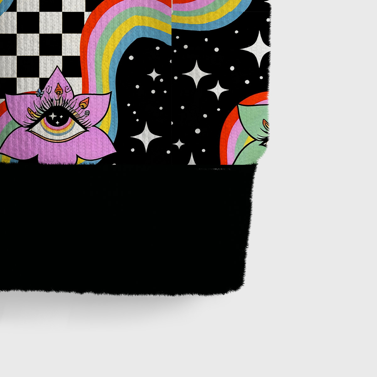 Purplehecate Trippy Rainbow Mushrooms Ugly Sweater Vest