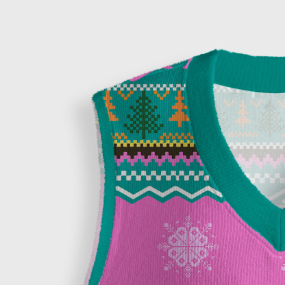 Purplehecate The Reader Cat Tarot Ugly Sweater Vest