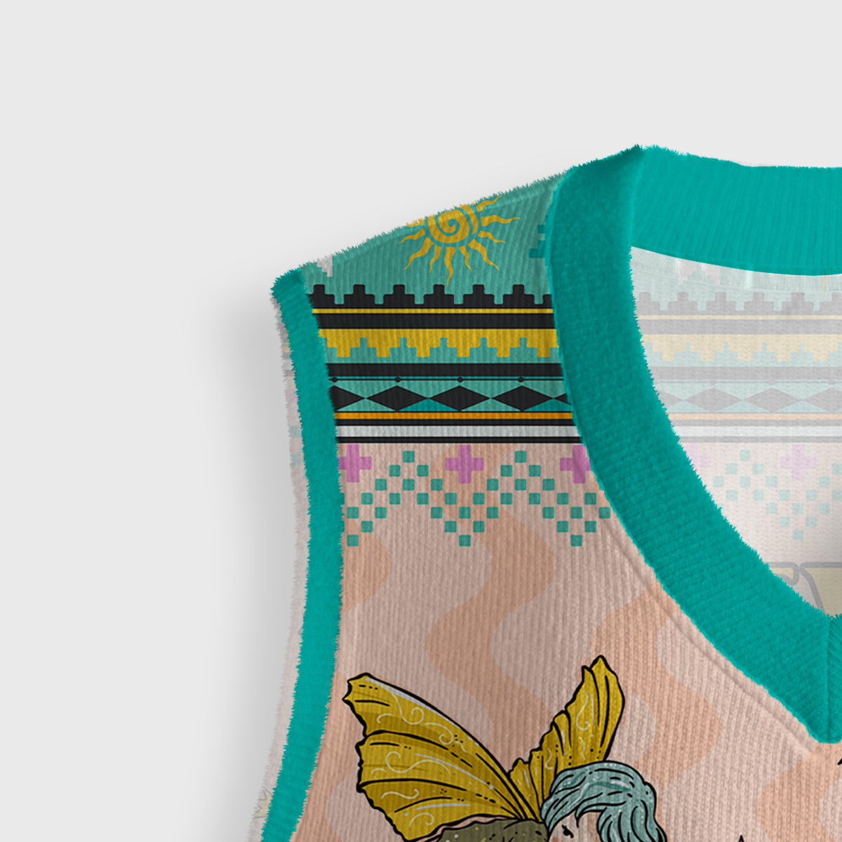 Purplehecate Stay Curious Ugly Sweater Vest