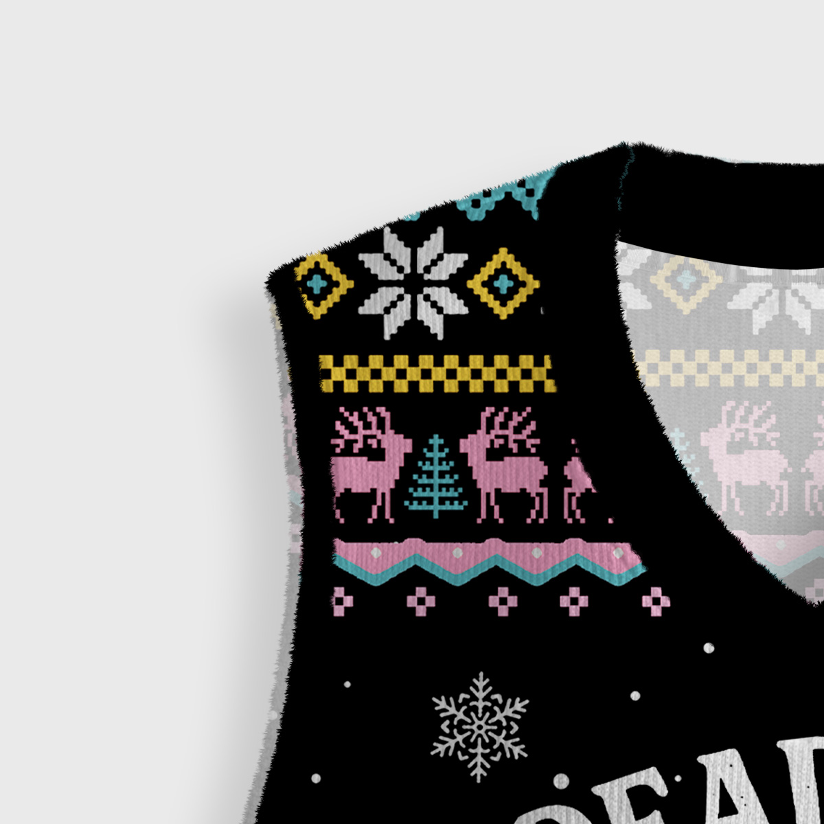 Purplehecate Dead Inside But Jolly AF Christmas Ugly Sweater Vest
