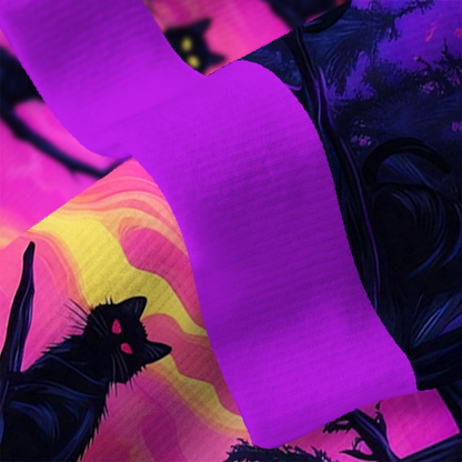 Purplehecate Twilight Forest Guardian Cat Fuzzy Ugly Sweatshirt