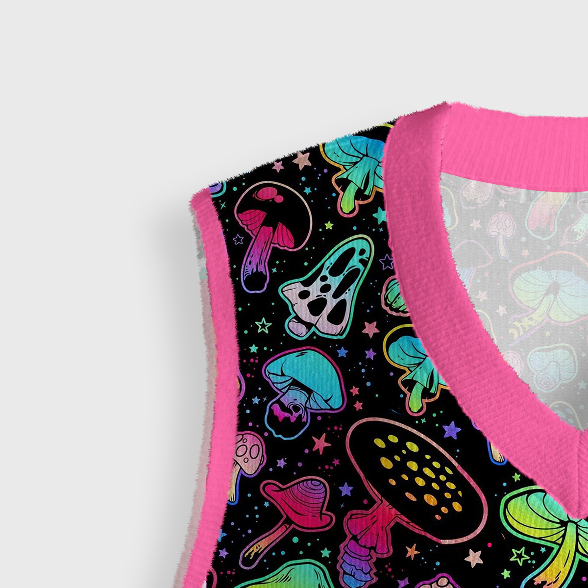 Purplehecate Psychedelic Mushroom Rave Ugly Sweater Vest