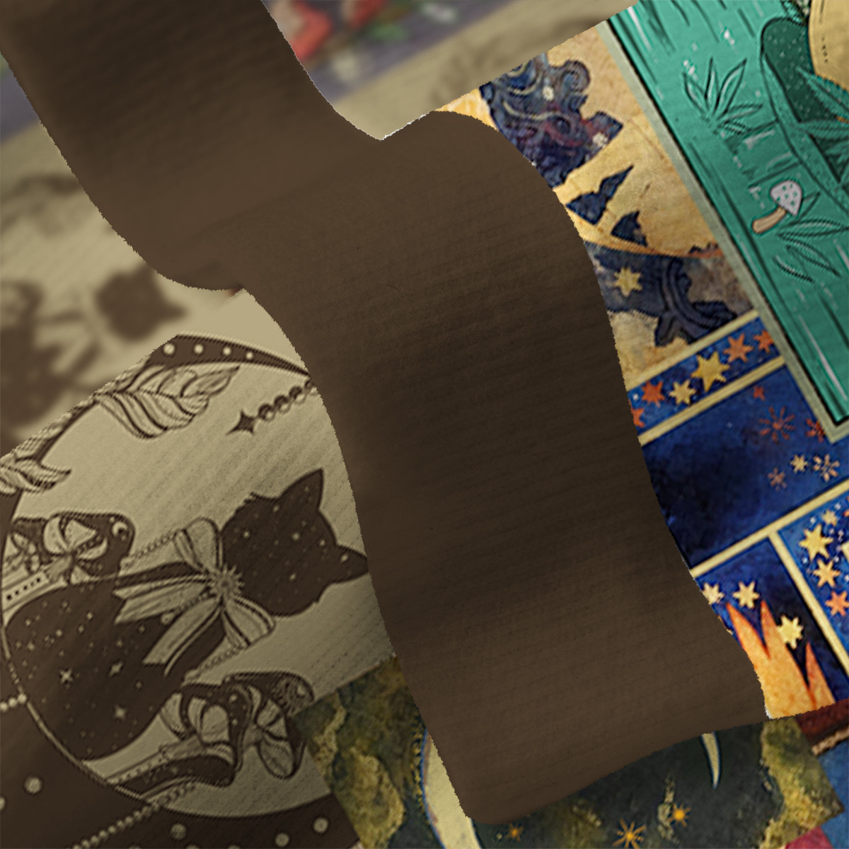 Purplehecate Starry Moon Patchwork for Cosmic Lovers Ugly Cardigan Sweaters