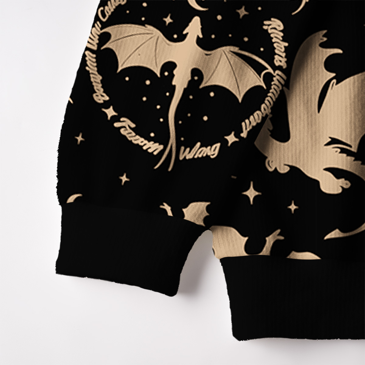 Purplehecate Fantasy Dragon Allover Fuzzy Ugly Sweatshirt