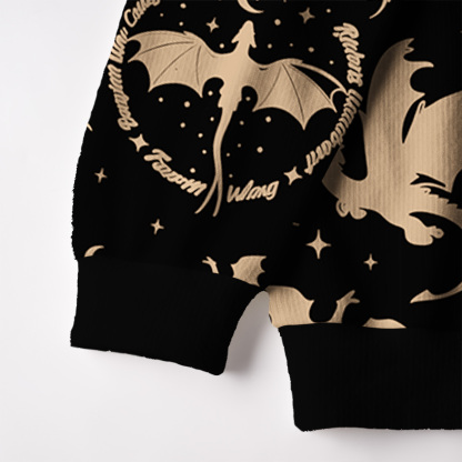 Purplehecate Fantasy Dragon Allover Fuzzy Ugly Sweatshirt