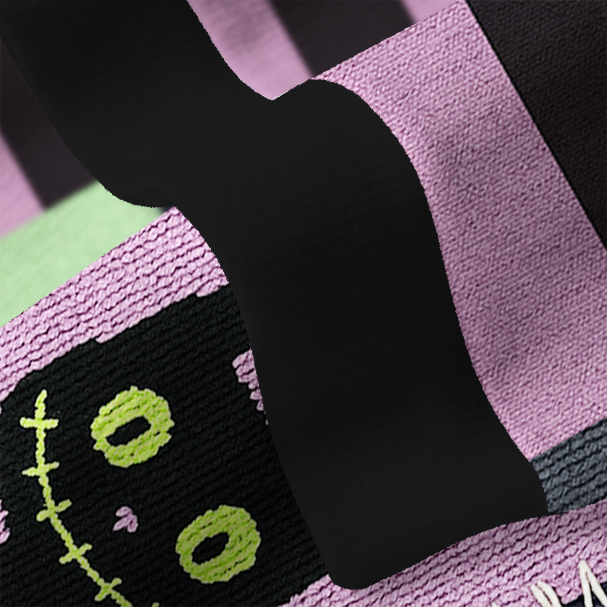 Purplehecate Monster Black Cat Fuzzy Ugly Christmas Sweatshirt