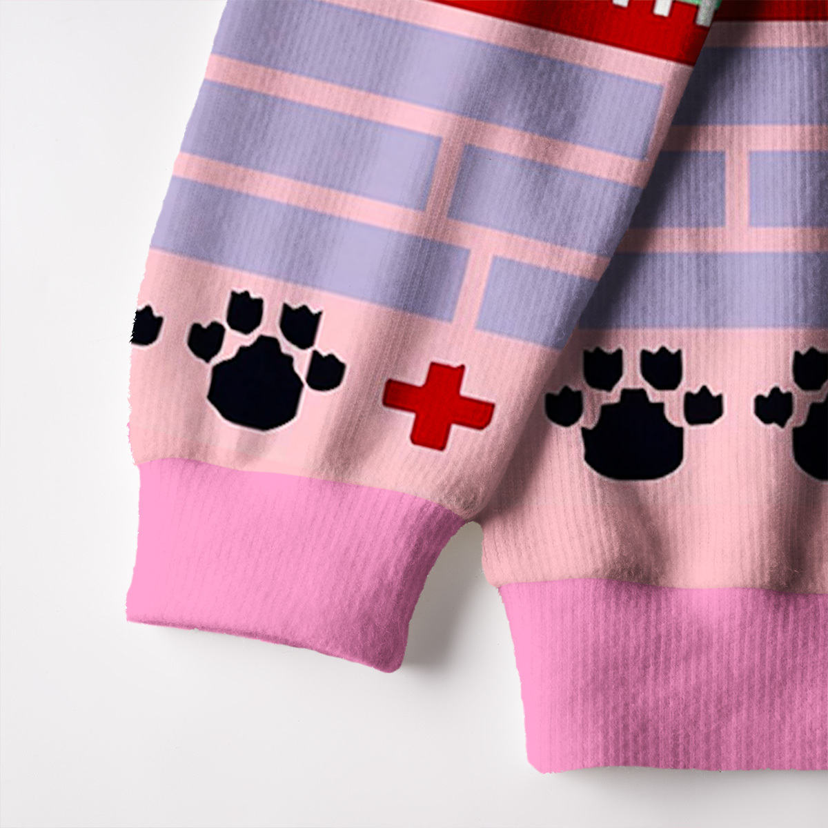 Purplehecate Cute Valentine Cat Ugly Cardigan Sweaters