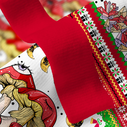 Purplehecate Magic Mushroom Fuzzy Ugly Christmas Sweatshirt