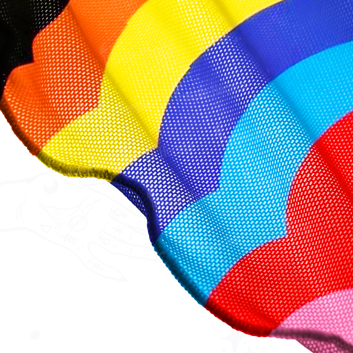 Purplehecate Trippy Rainbow Heart Eye Mesh Cover Up Dress