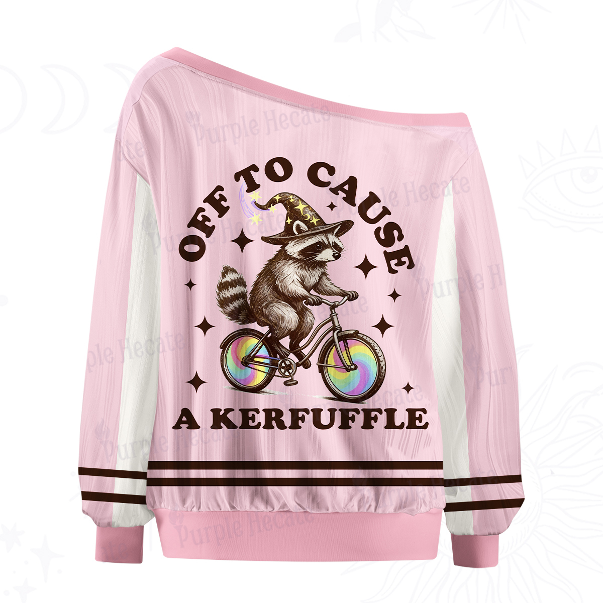 Purplehecate Off To Cause A Kerfuffle Off The Shoulder Graphic Jersey