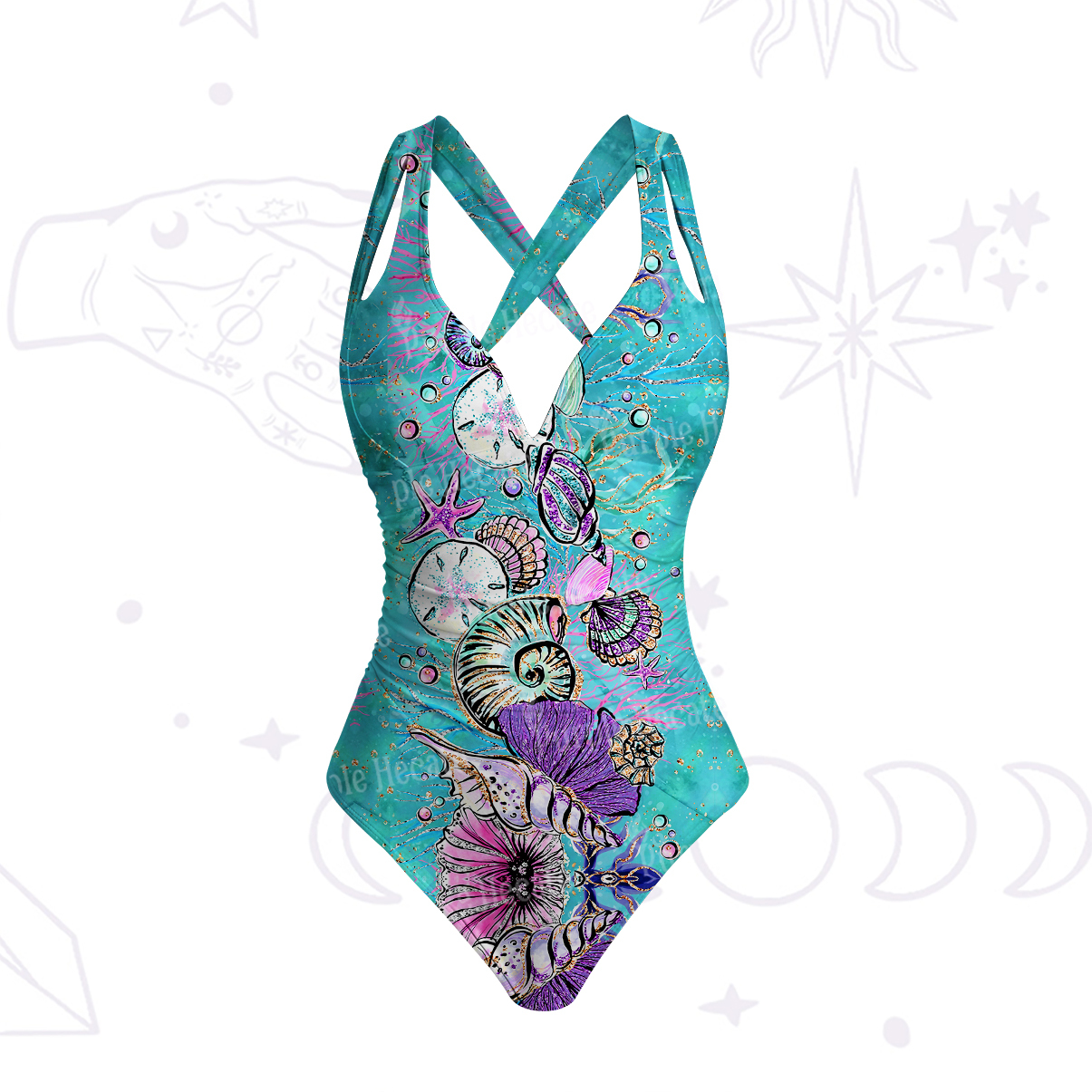Purplehecate Midnight Moth One-Piece Swimsuit
