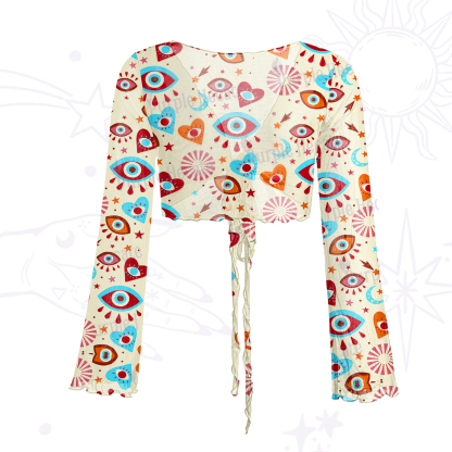 Purplehecate Protective Evil Eye Amulet Mesh Tie Front Top