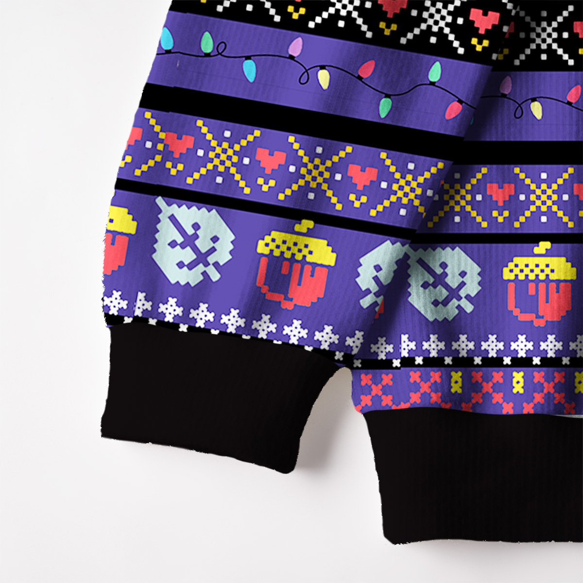 Purplehecate Mystical Cat Fuzzy Ugly Christmas Sweatshirt