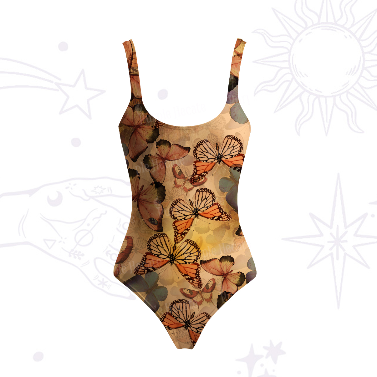 Purplehecate Sun Moon Dreams Tank One Piece Swimsuit